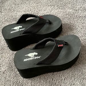 Rocket Dog Platform Sandals Black